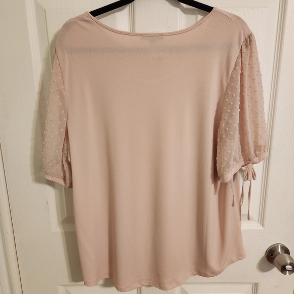Adrianna Papell Dusty Rose Blouse XL - Picture 2 of 3